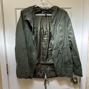 Olive green Ambiance utility jacket. Size L